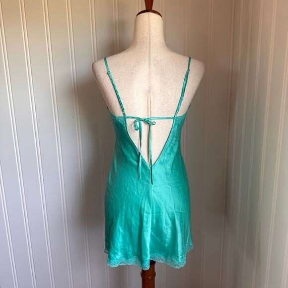 Vintage Y2K Green Mini Slip M - Picture 6 of 8